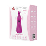 Vibrator Pretty Love Nakki din silicon cu model iepuraș, violet, USB