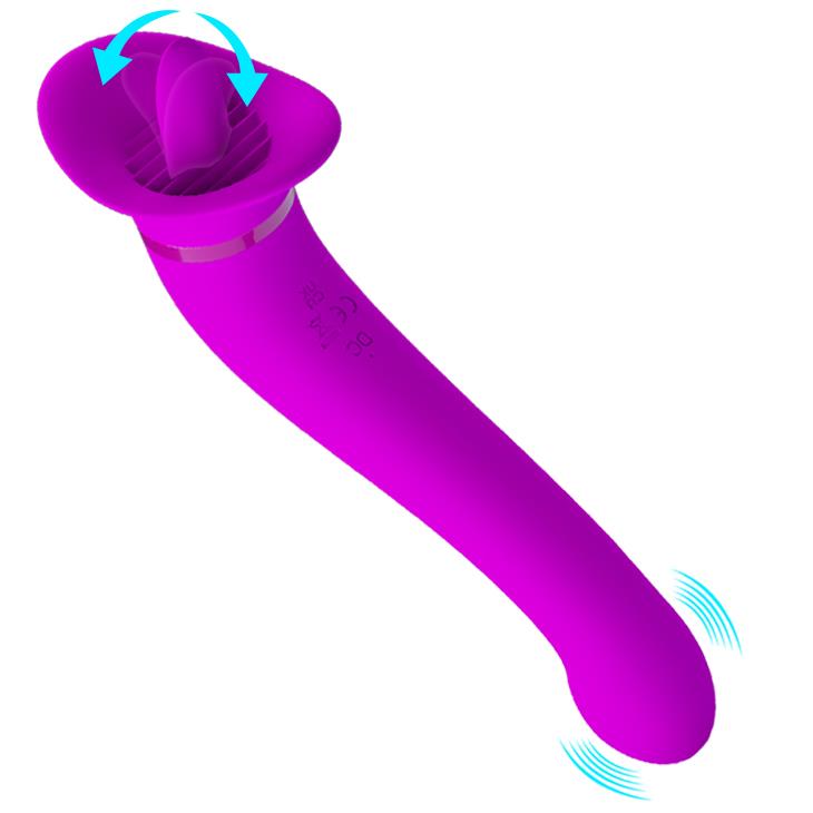 Vibrator Pretty Love Faust pentru lins, silicon violet, USB
