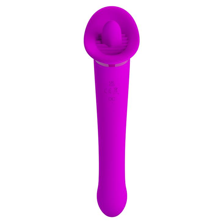 Vibrator Pretty Love Faust pentru lins, silicon violet, USB