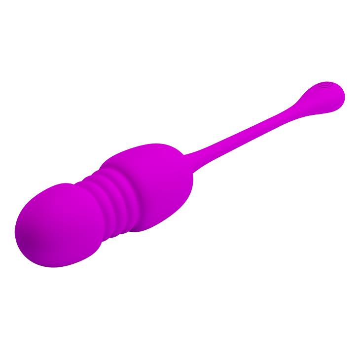 Ou vibrant Pretty Love Callie violet, 12 vibrații, 12 împingeri, USB