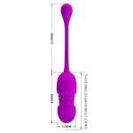 Ou vibrant Pretty Love Callie violet, 12 vibrații, 12 împingeri, USB