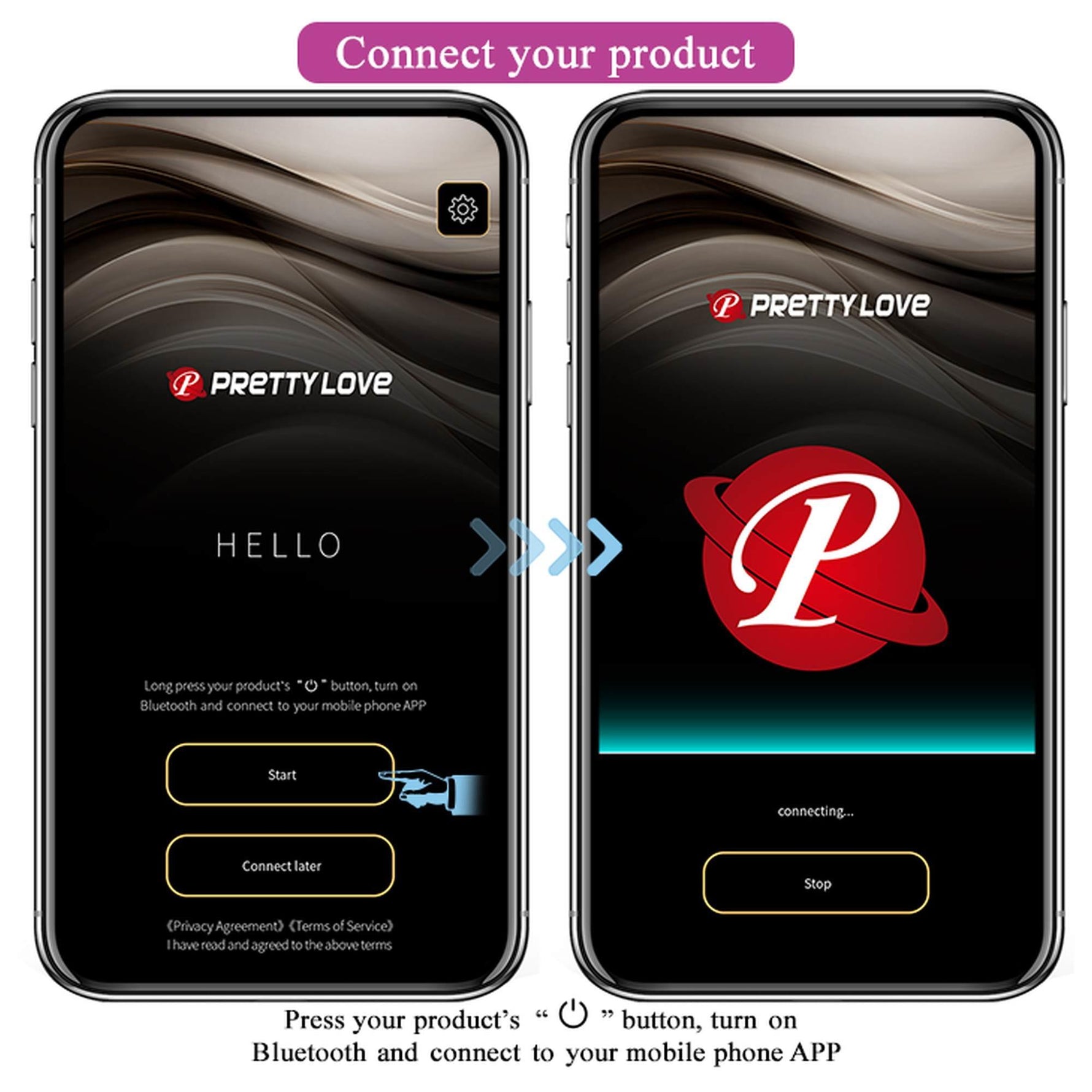 Vibrator Pretty Love Jayleen controlat prin aplicație, 12 moduri