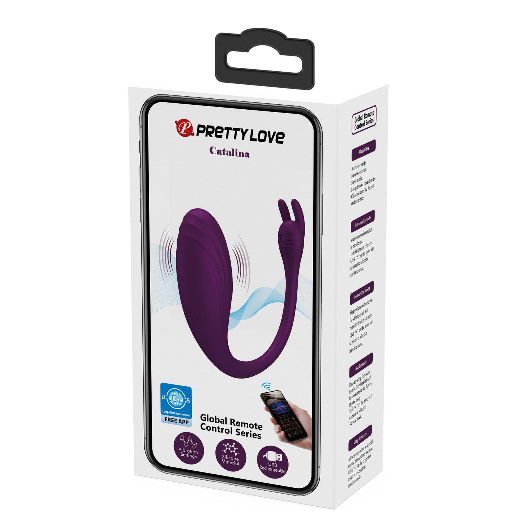 Ou vibrant Pretty Love Catalina cu 12 funcții și aplicație USB