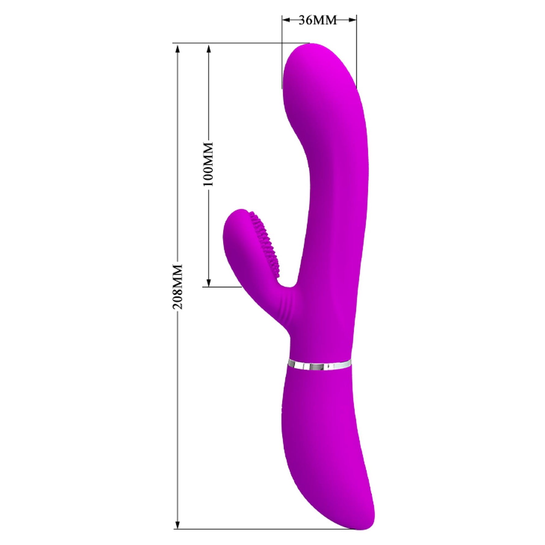 Vibrator clitoridian Pretty Love pentru punctul G, silicon, cu 12 vibrații, USB