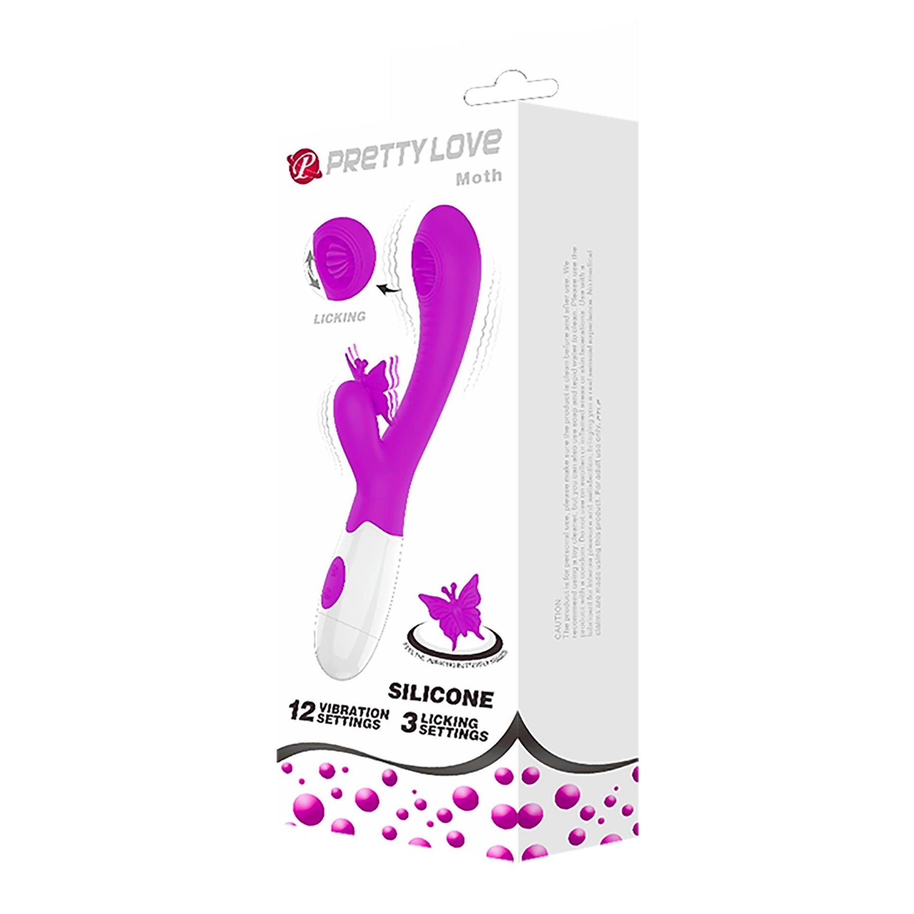 Vibrator Pretty Love Moth Butterfly cu 12 vibrații și 3 moduri de linge