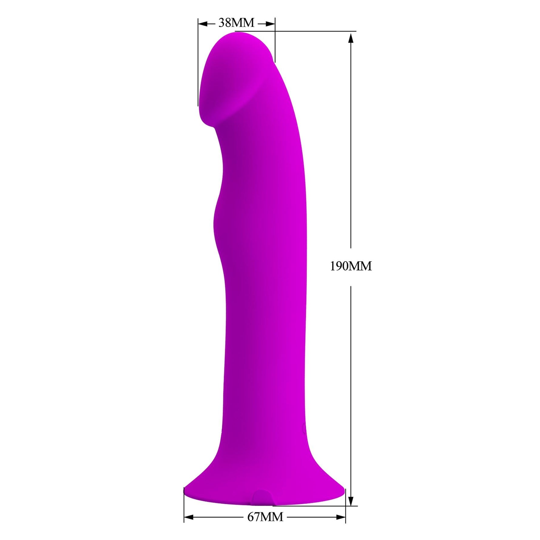 Vibrator anal Pretty Love Murray, mov, cu 12 vibrații, ventuză