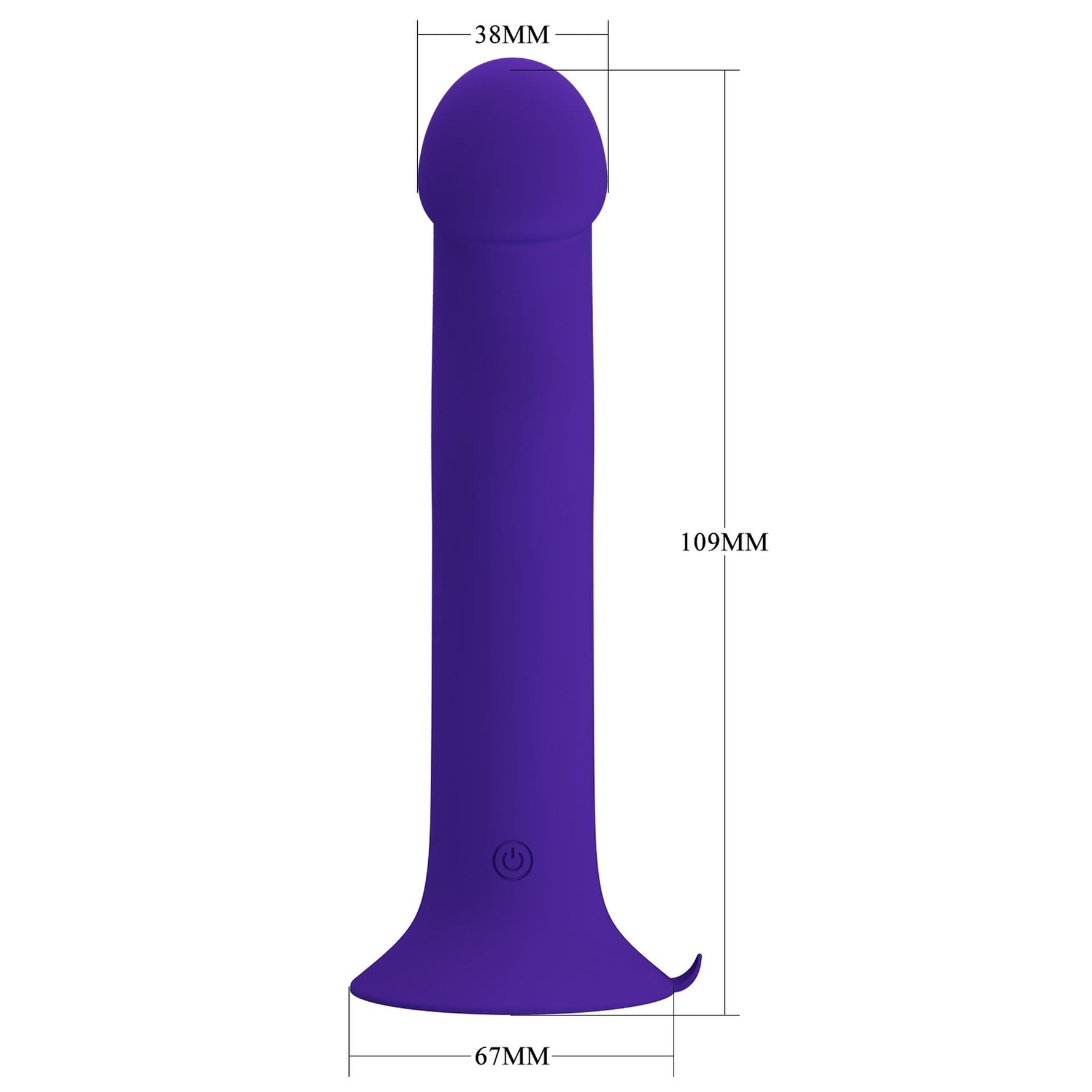 Vibrator anal Pretty Love Murray cu ventuză, 12 vibrații