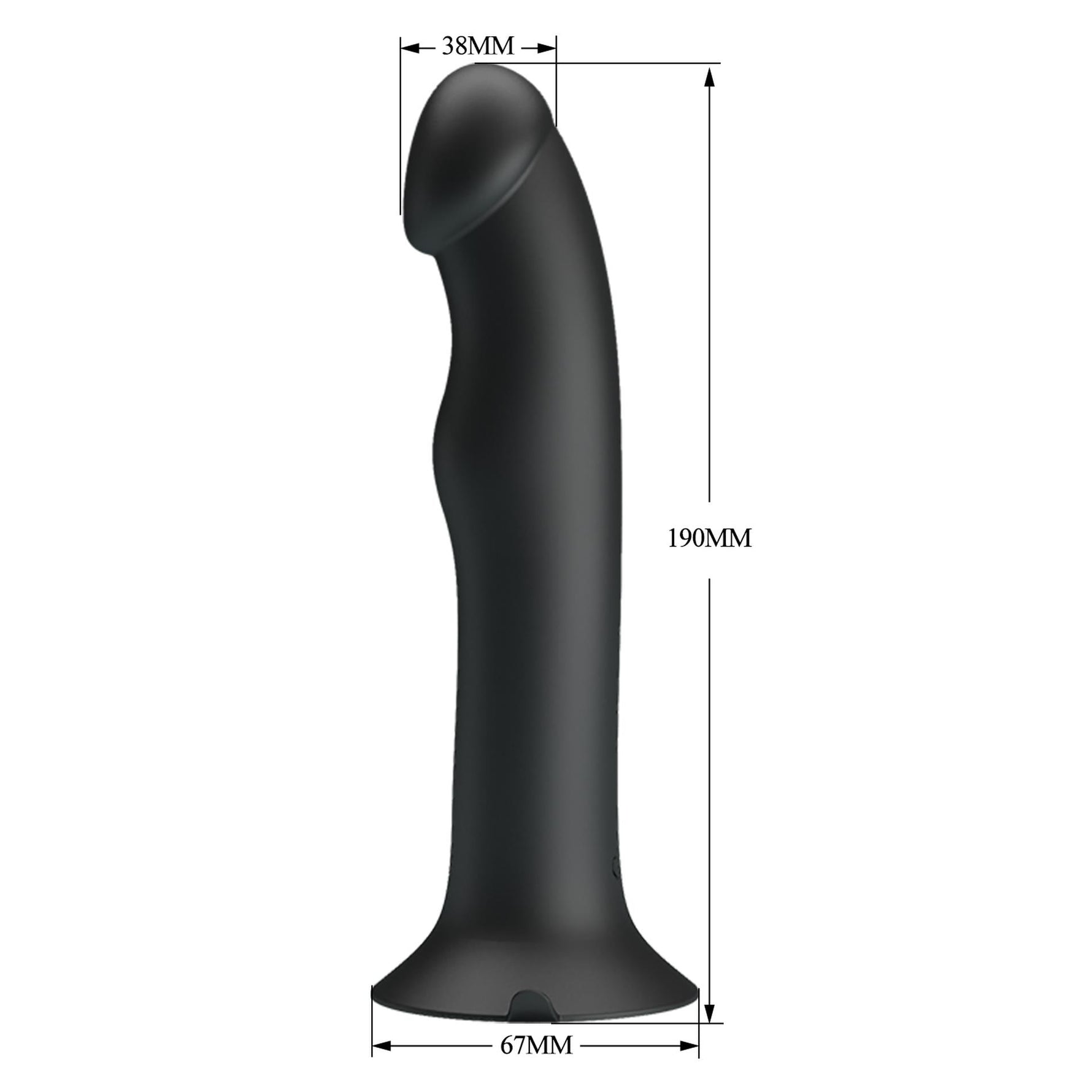 Vibrator anal Pretty Love Murray, negru, cu ventuză și 12 vibrații