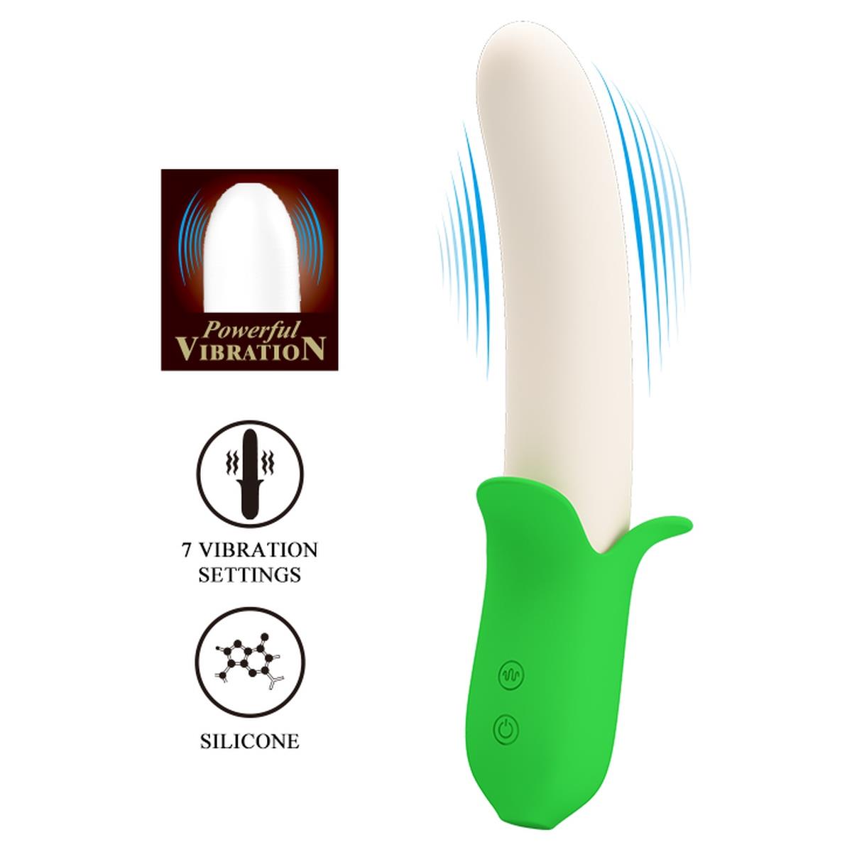 Vibrator USB pentru punctul G din silicon Pretty Love Banana Knight