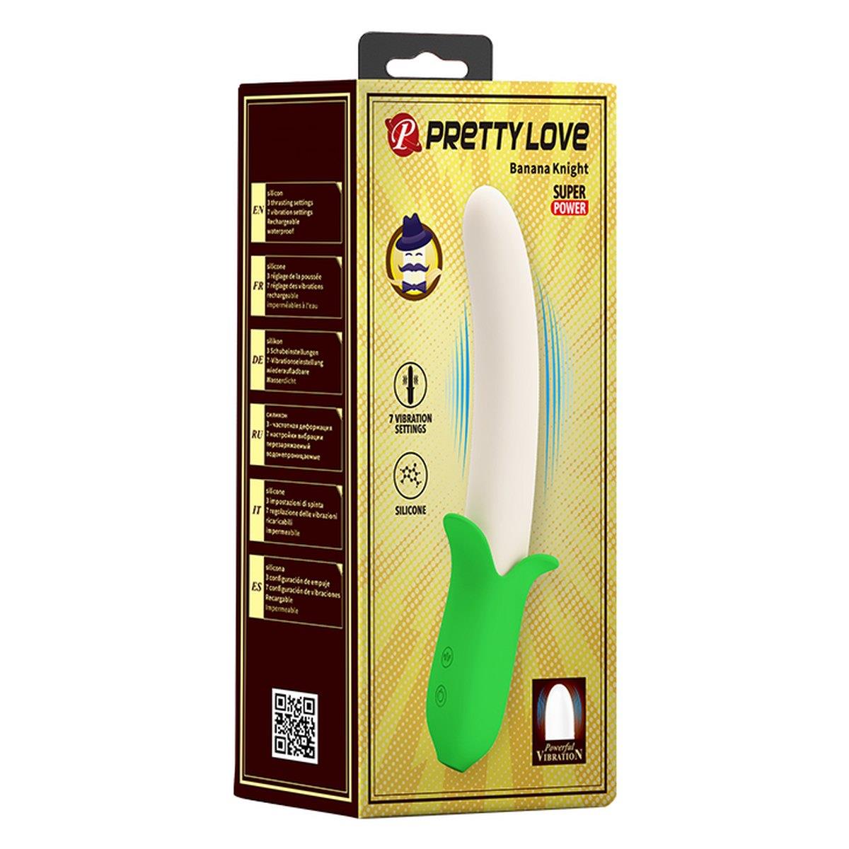Vibrator USB pentru punctul G din silicon Pretty Love Banana Knight