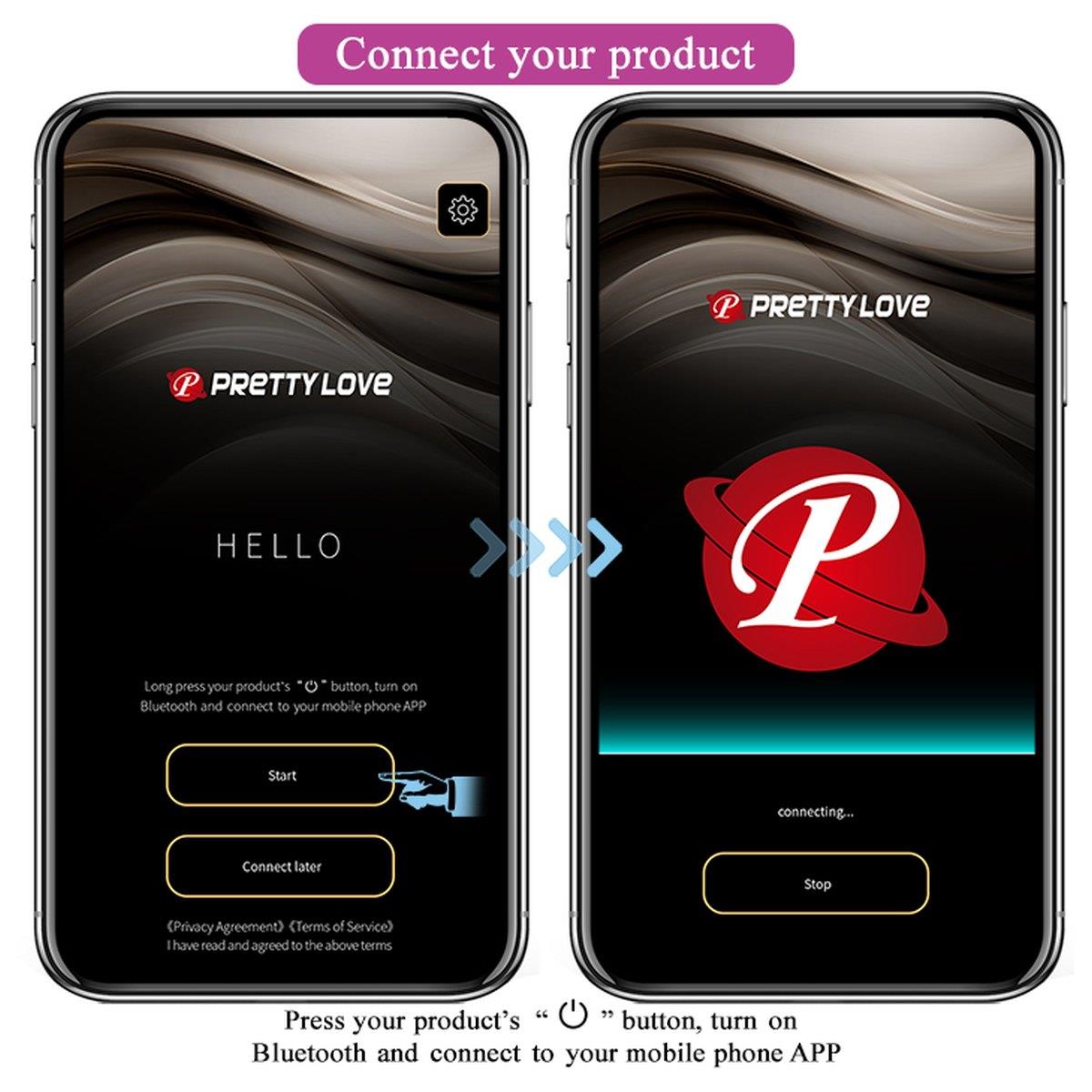 Vibrator Pretty Love Baird pentru punct G cu aplicație cu 12 funcții