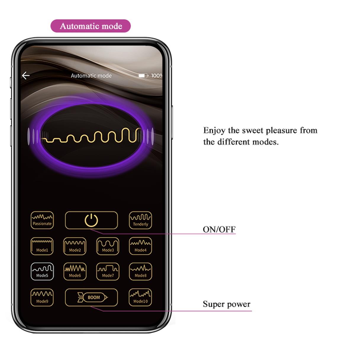 Vibrator Pretty Love Baird pentru punct G cu aplicație cu 12 funcții