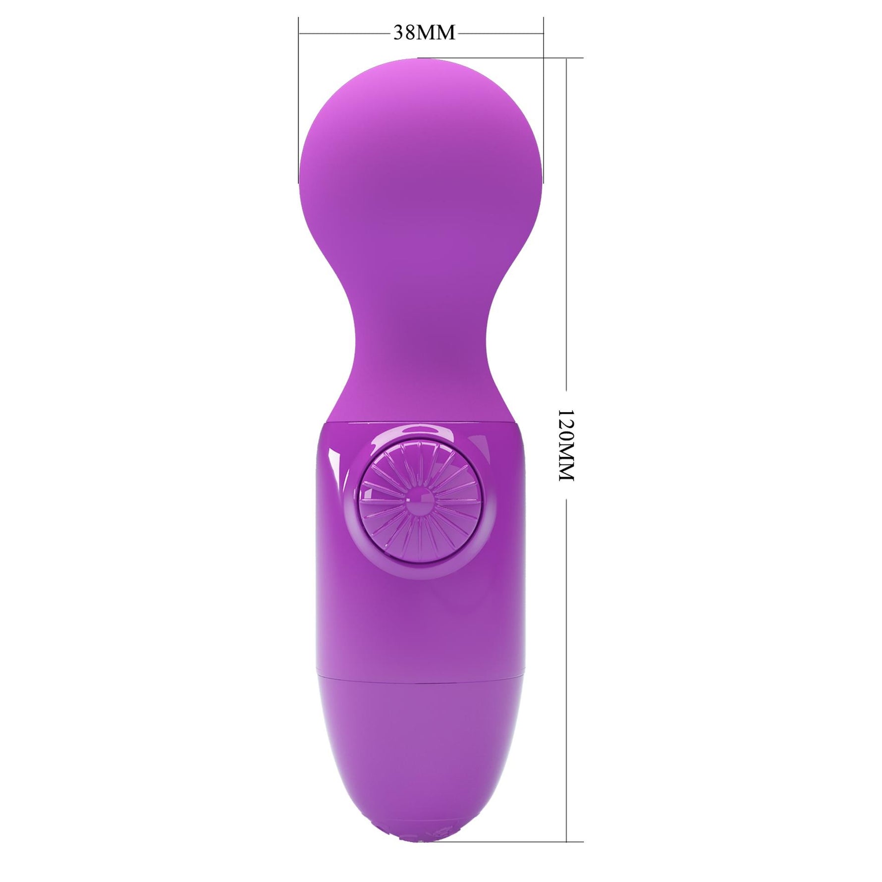 Vibrator Pretty Love Mini din silicon, violet, rezistent la apă, AAA