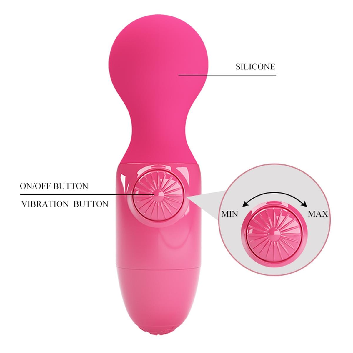 Pretty Love - Mini masaj vibrator USB din silicon, impermeabil