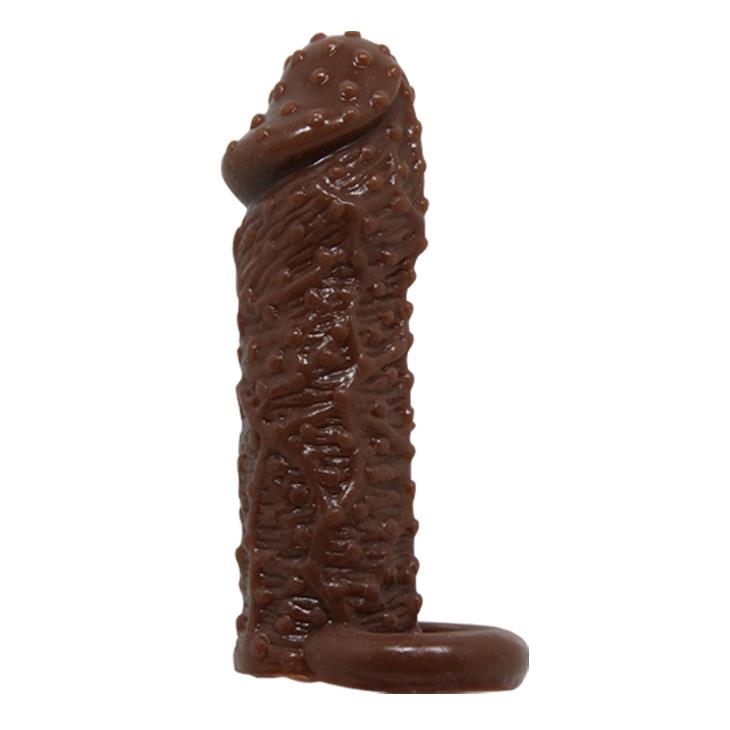 Extensor de penis Baile Brave Man cu curea pentru bile, maro deschis