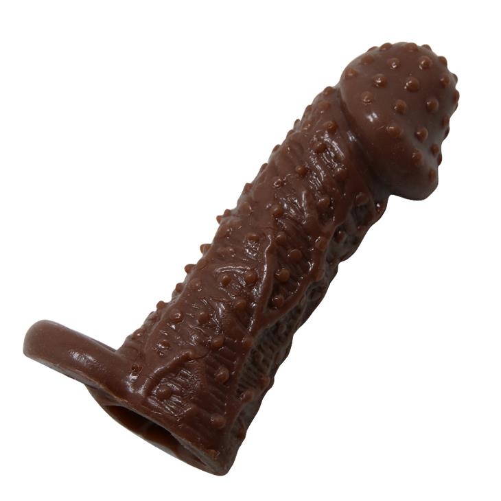 Extensor de penis Baile Brave Man cu curea pentru bile, maro deschis