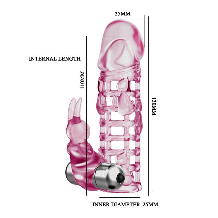 Extensie vibratoare Baile UltimateLove roz cu 10 funcții