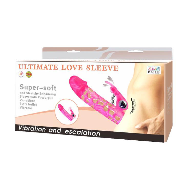 Extensie vibratoare Baile UltimateLove roz cu 10 funcții