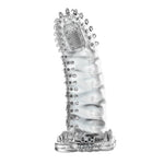 Extensie vibratoare cu gel transparent Baile Brave Man 18 cm