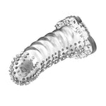 Extensie vibratoare cu gel transparent Baile Brave Man 18 cm