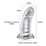 Extensie vibratoare cu gel transparent Baile Brave Man 18 cm