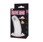 Extensie vibratoare cu gel transparent Baile Brave Man 18 cm