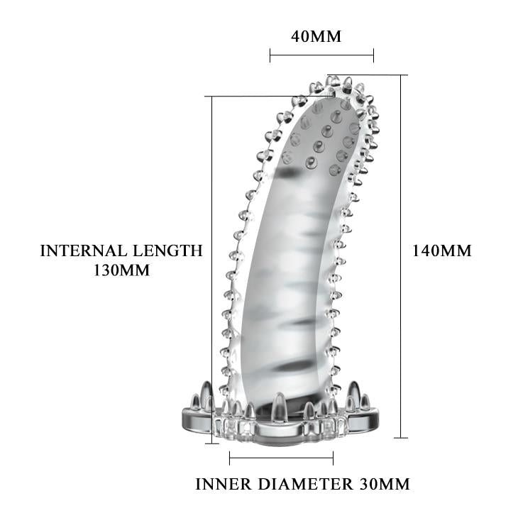 Extensie gel transparentă Baile Brave Man cu țepi 14 cm