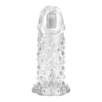 Extensie vibratoare din silicon Baile Brave Man 18 cm transparentă