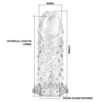 Extensor de penis cu nervuri Baile Brave Man, transparent, 13,5 cm