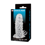 Extensor de penis cu nervuri Baile Brave Man, transparent, 13,5 cm