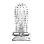 Extensie vibratoare din silicon Baile Brave Man, transparentă, 14 cm