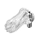 Extensie vibratoare din silicon Baile Brave Man, transparentă, 14 cm