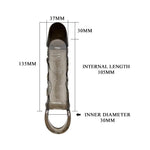 Pretty Love Brayden Extensor de penis transparent texturat