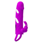 Pretty Love Extensor de penis vibrant violet cu curea pentru testicule