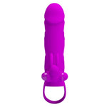 Pretty Love Extensor de penis vibrant violet cu curea pentru testicule