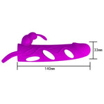 Pretty Love Extensor de penis vibrant violet cu curea pentru testicule