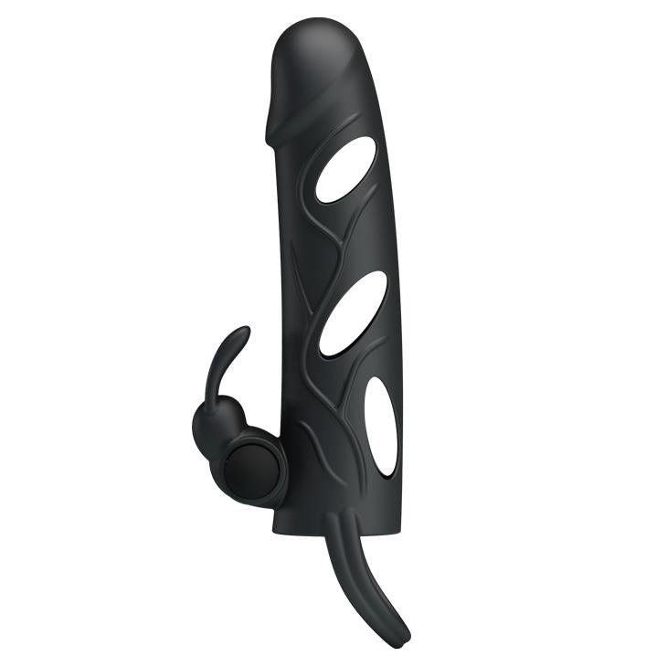 Manșon vibrant pentru penis Pretty Love cu curea pentru testicule