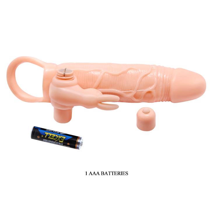 Extensie vibratoare Pretty Love Brave Man, culoarea pielii, 10 moduri