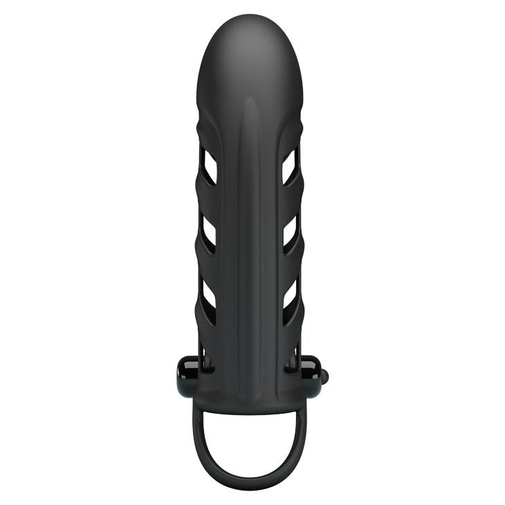 Pretty Love Extensor de penis vibrant, silicon, negru, 10 funcții