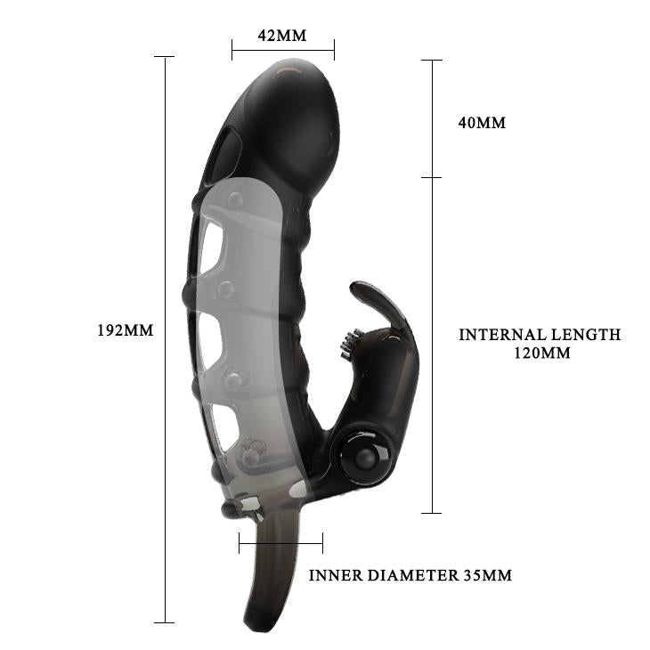 Pretty Love Extensor de penis vibrant cu 10 funcții