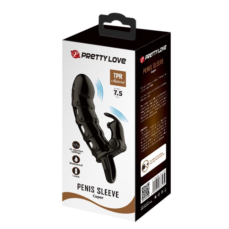 Pretty Love Extensor de penis vibrant cu 10 funcții