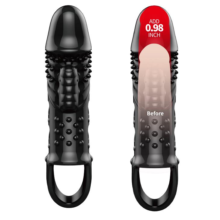 Pretty Love Cecelia Extensor vibrant pentru penis, negru