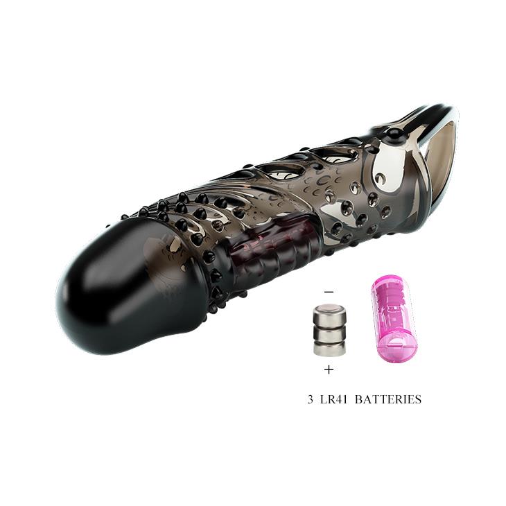Pretty Love Cecelia Extensor vibrant pentru penis, negru