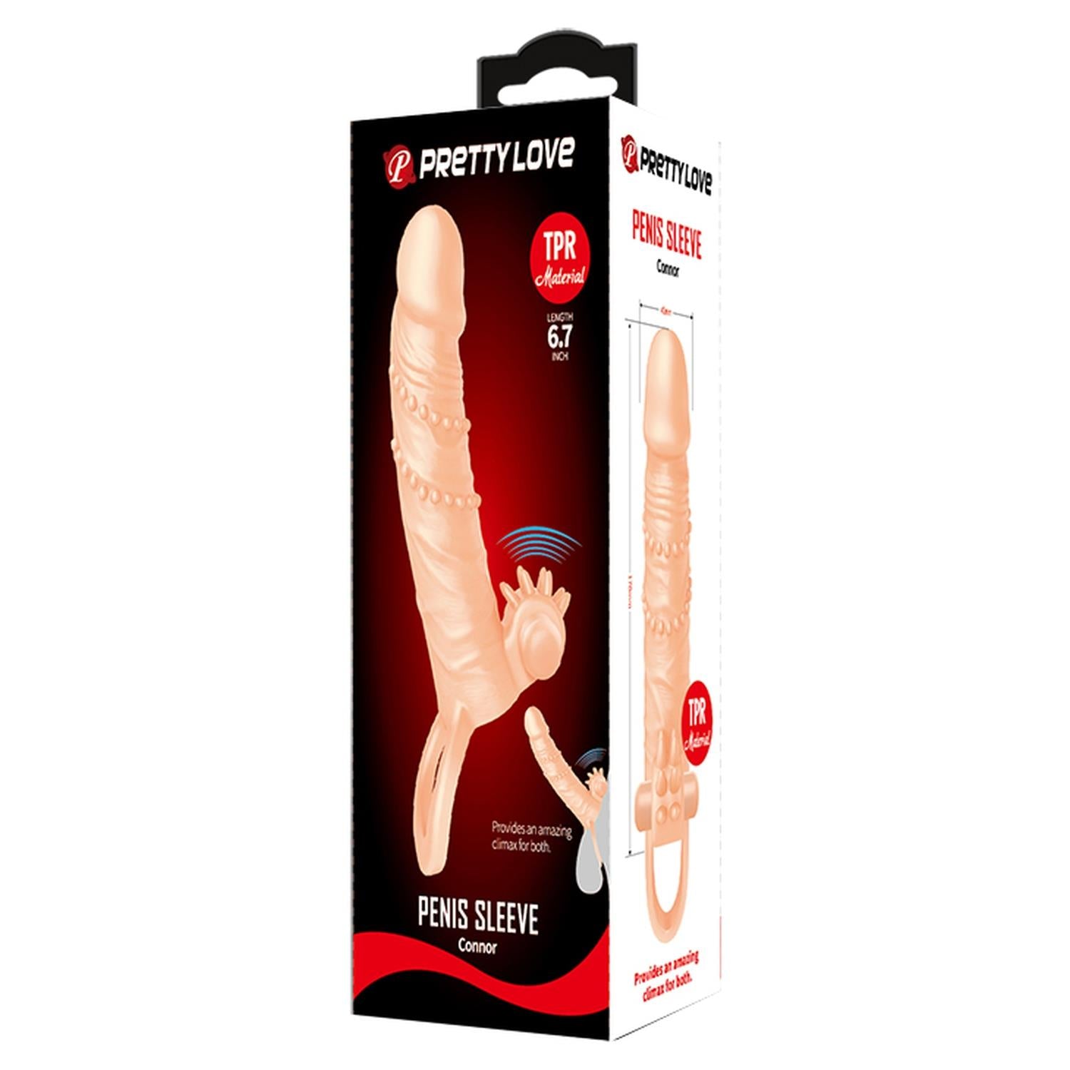 Pretty Love Connor Extensor de penis vibrant 17 cm