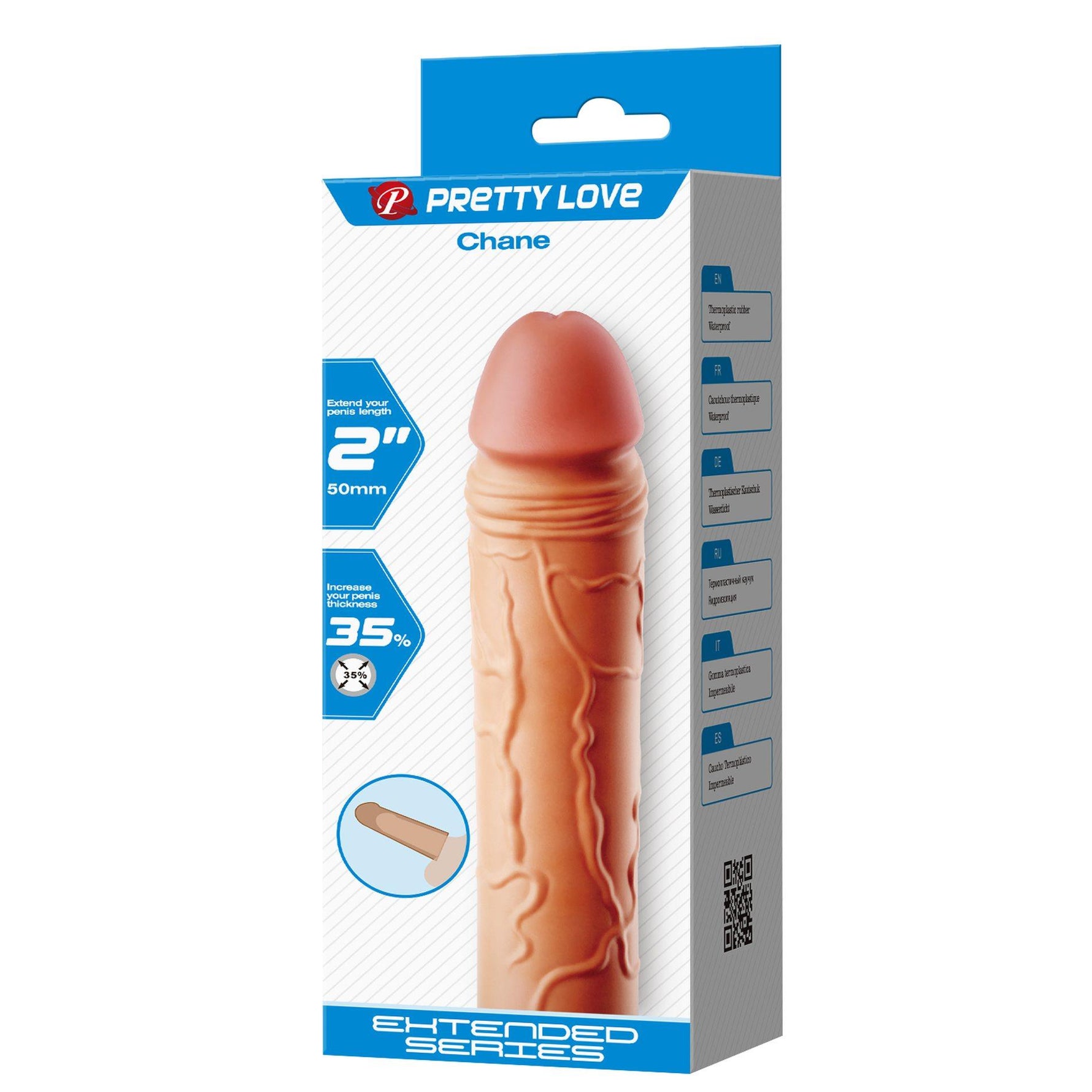 Pretty Love Chane Extensor realist pentru penis 50 mm