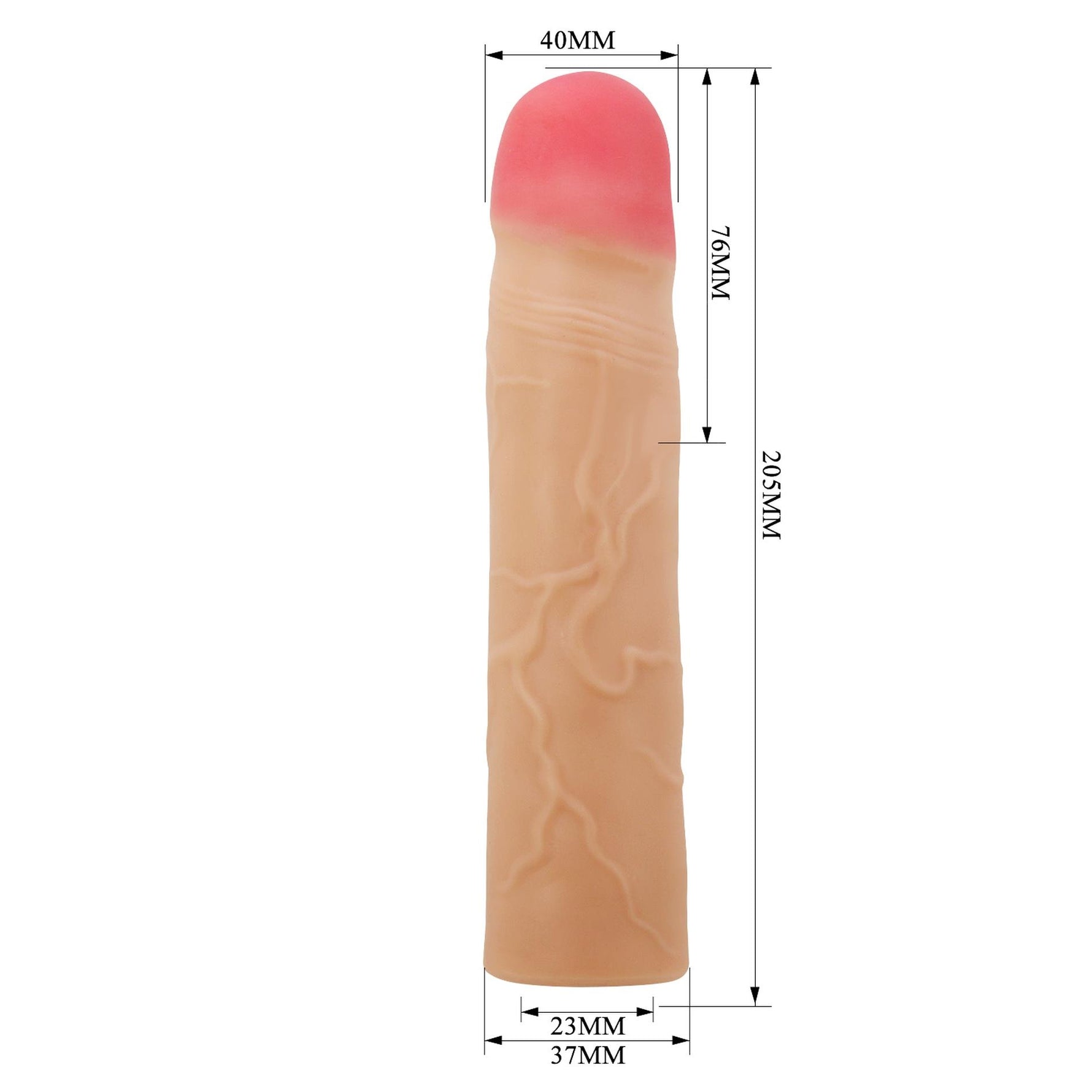 Pretty Love Kylian Flesh Extensor Realistic pentru Penis 76mm
