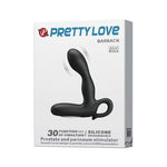 Masaj vibrator pentru prostată Pretty Love Barrack din silicon, impermeabil, cu USB