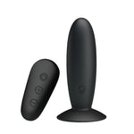 Dop anal vibrant Mr Play cu telecomandă, silicon, negru, USB