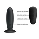 Dop anal vibrant Mr Play cu telecomandă, silicon, negru, USB