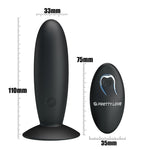 Plug anal vibrant Pretty Love cu telecomandă, 12 funcții, silicon negru
